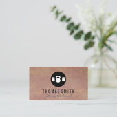 ケトルベル パーソナルトレーナー | テクスチャードバックグラウンド 名刺 (スタンド正面)