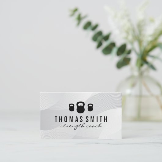 ケトルベル | パーソナルトレーナー | フィットネス 名刺 (スタンド正面)