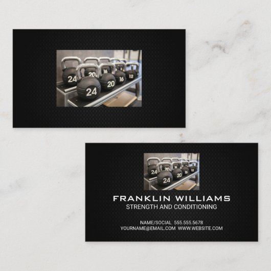 ケトルベル | 体育の重量 名刺 (正面/裏面)