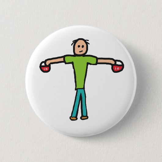 ケトルベル 缶バッジ (正面)