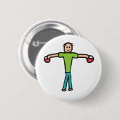 ケトルベル 缶バッジ (正面&裏面)