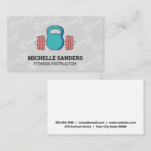ケトルベル | Dumbell Pattern名刺 名刺 (正面/裏面)