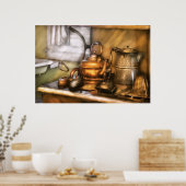 ケトル – 茶のポットとアイロン ポスター (キッチン)