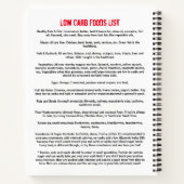 ケトレシピブック&ローカーブ食品リスト ノートブック (裏面)