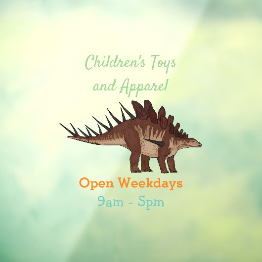 ケトロサウルス漫画イラストレーション ウィンドウサイン (シート3)