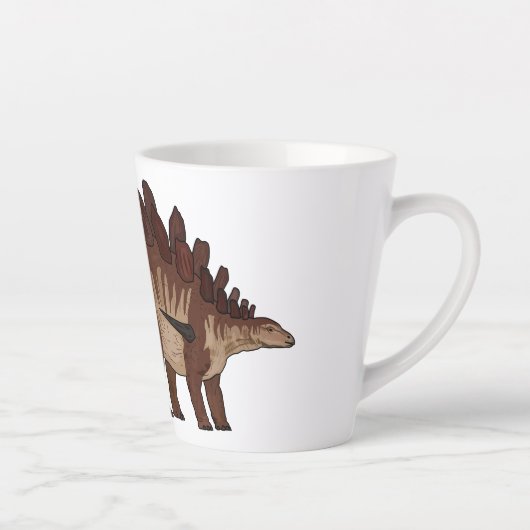 ケトロサウルス漫画イラストレーション カフェラテマグ (右)