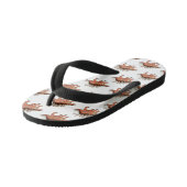 ケトロサウルス漫画イラストレーション キッズビーチサンダル (アングル)