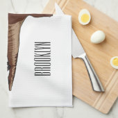 ケトロサウルス漫画イラストレーション キッチンタオル (四つ折り)