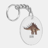 ケトロサウルス漫画イラストレーション キーホルダー (正面左)