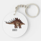 ケトロサウルス漫画イラストレーション キーホルダー (裏面)
