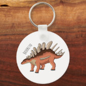 ケトロサウルス漫画イラストレーション キーホルダー (正面)