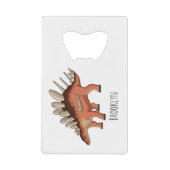 ケトロサウルス漫画イラストレーション クレジットカード栓抜き (正面)