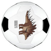 ケトロサウルス漫画イラストレーション サッカーボール (回転)