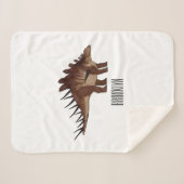 ケトロサウルス漫画イラストレーション シェルパブランケット (正面(横))