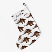 ケトロサウルス漫画イラストレーション スモールクリスマスストッキング (裏面 (吊り時))