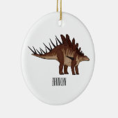 ケトロサウルス漫画イラストレーション セラミックオーナメント (右)