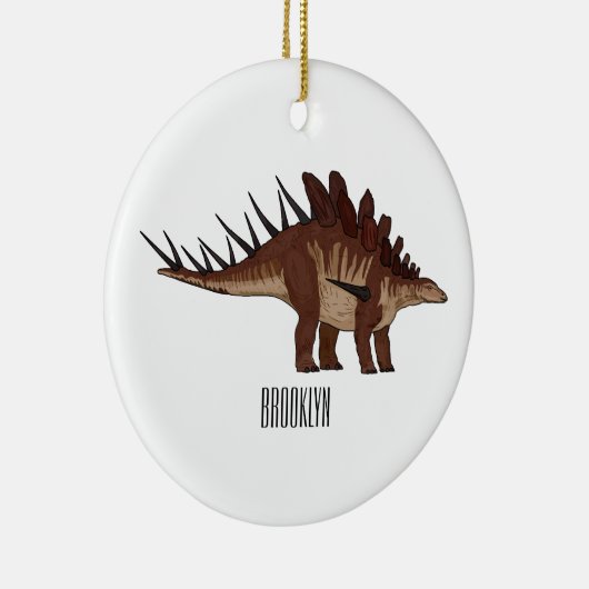 ケトロサウルス漫画イラストレーション セラミックオーナメント (右)
