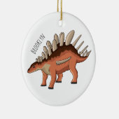 ケトロサウルス漫画イラストレーション セラミックオーナメント (右)