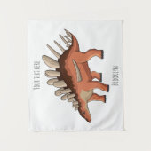 ケトロサウルス漫画イラストレーション タペストリー (正面)