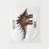 ケトロサウルス漫画イラストレーション タペストリー (正面)