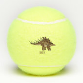 ケトロサウルス漫画イラストレーション テニスボール (裏面)