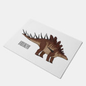 ケトロサウルス漫画イラストレーション ドアマット (アングル)