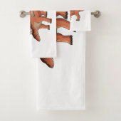 ケトロサウルス漫画イラストレーション バスタオルセット (インサイチュ)