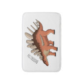 ケトロサウルス漫画イラストレーション バスマット (正面縦)