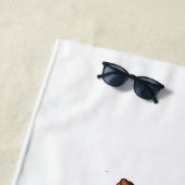 ケトロサウルス漫画イラストレーション ビーチタオル (インサイチュ)