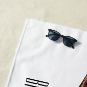 ケトロサウルス漫画イラストレーション ビーチタオル (インサイチュ)