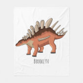 ケトロサウルス漫画イラストレーション フリースブランケット (正面)