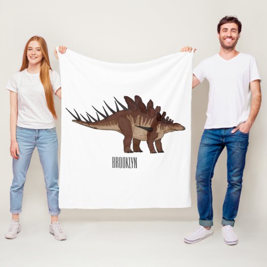 ケトロサウルス漫画イラストレーション フリースブランケット (インサイチュ)