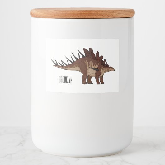 ケトロサウルス漫画イラストレーション フードラベル (正面)