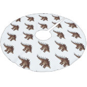 ケトロサウルス漫画イラストレーション ブラッシュドポリエステルツリースカート (アングル)