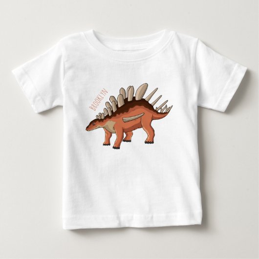 ケトロサウルス漫画イラストレーション ベビーTシャツ (正面)