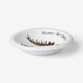 ケトロサウルス漫画イラストレーション ペーパーボウル (傾斜あり)