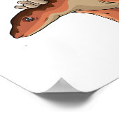 ケトロサウルス漫画イラストレーション ポスター (角)