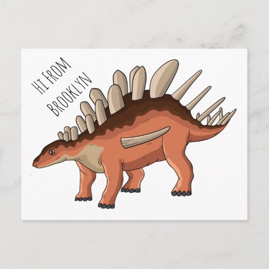 ケトロサウルス漫画イラストレーション ポストカード (正面)