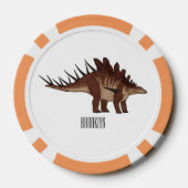 ケトロサウルス漫画イラストレーション ポーカーチップ (裏面)