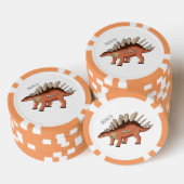 ケトロサウルス漫画イラストレーション ポーカーチップ (積み重ね)