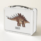 ケトロサウルス漫画イラストレーション メタルランチボックス (裏面)
