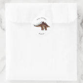 ケトロサウルス漫画イラストレーション ラウンドシール (バッグ)