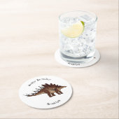 ケトロサウルス漫画イラストレーション ラウンドペーパーコースター (インサイチュ)