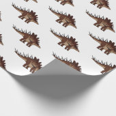 ケトロサウルス漫画イラストレーション ラッピングペーパー (角)