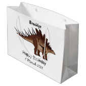ケトロサウルス漫画イラストレーション ラージペーパーバッグ (裏面アングル)
