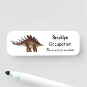 ケトロサウルス漫画イラストレーション 名札 (インサイチュ)