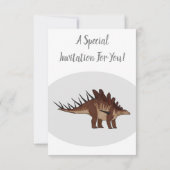 ケトロサウルス漫画イラストレーション 招待状 (裏面)