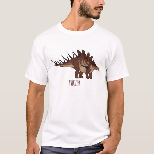 ケトロサウルス漫画イラストレーション Tシャツ (正面)