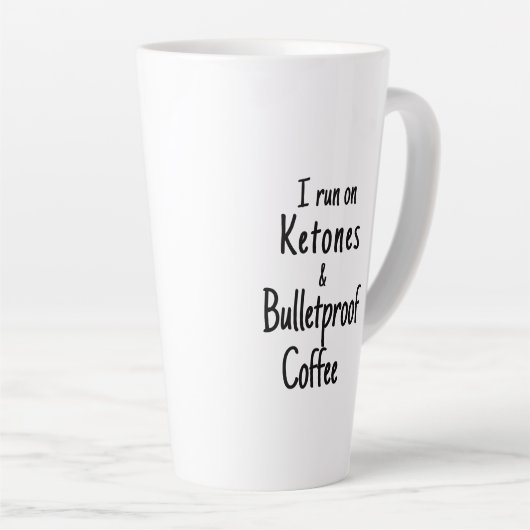 ケトンと防弾コーヒー両面マグ カフェラテマグ (右アングル)