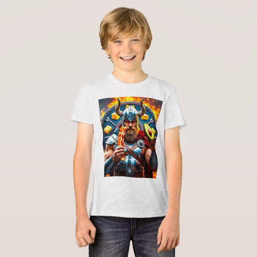 ケト戦士🥓🔥 – 脂肪で強さを燃やす! トライブレンドTシャツ (正面全面)